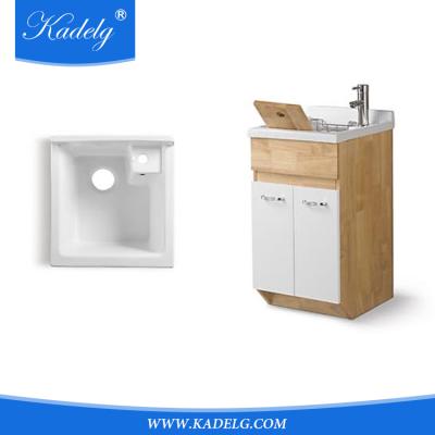 China Modern Single Bowl Fabric Wash Basin With Cabinet for sale