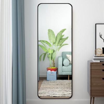 China New Magnifying Sales Floor Standing Mirror Aluminum Framed For Hotel Bedroom Wall Mirror Integral for sale