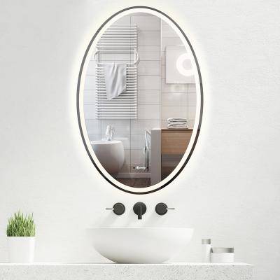 China Bathroom Magnifying Mirror With Lights Wall Mounted For Hotel And Barber Shop for sale