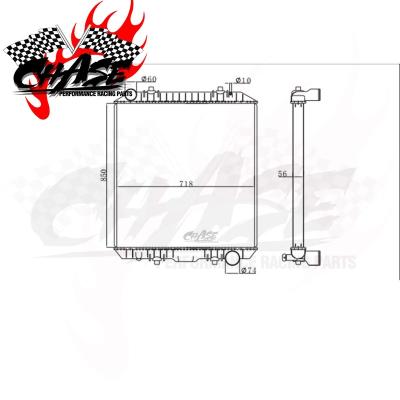 China Auto Aluminum Car Radiator Fit For QUON 56mm MT 21400-00Z1 2140000Z1 21400.00Z1 15444 Aluminum Plastic Cooling for sale