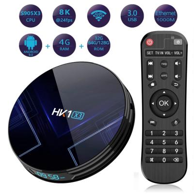 China 8k Newest Model HK1 X3 Amlogic S905X3 5G WIFI BT4.0 SET BOX Android 9 OTT TV BOX 8K HK1 for sale