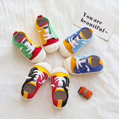 China Wholesale Flat Shoes Kids Shoes Children's Breathable Canvas Sports Shoes for sale