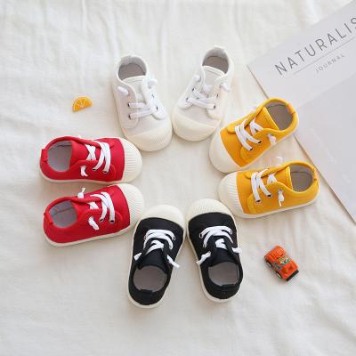 China Wholesale Flat Shoes Kids Prewalker Baby Shoes Canvas Solid Casual Shoes for sale