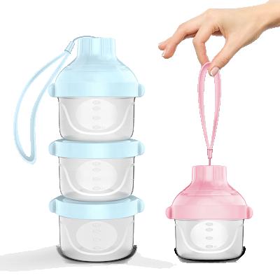 China BPA Free Formula Dispenser Drip Proof Baby Kids Powder Milk Powder Box Snack Storage Container 3 Configurations No Powder Leakage for sale