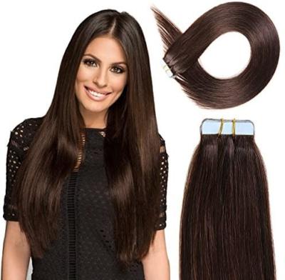 China Wholesale 100% Natural Raw Indian Virgin Hair Silky Straight Curly Wave Tape In Hair Extensions for sale