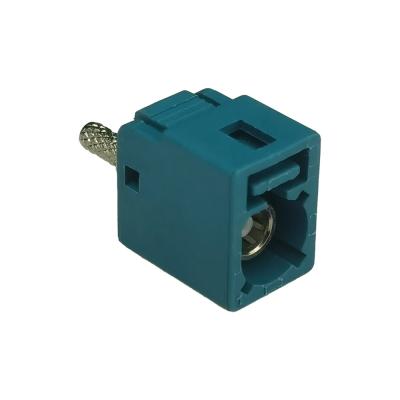 China FAKRA Z Type Connector Straight Type Coaxial WaterBlue Connector for sale