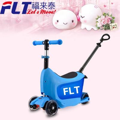 China PU Kids New High Quality Seat Baby Scooter With Storage And Push Bar For 3 In 1 Use for sale