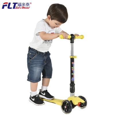 China Cheap Best Selling PU Mini Three Wheel Kids Kick Scooter For Perfect Birthday Gift for sale