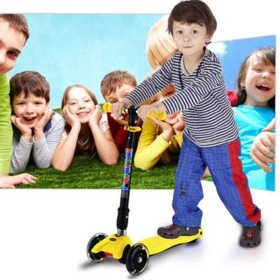 China New PU Folding 3 Wheel Maxi Kids Kick Scooter With Height Adjustable T-bar for sale