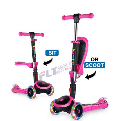 China Cheap Child CE Approval Kids 3 Wheel Scooter Folding Kick Scooters For Kids With Top Return for sale