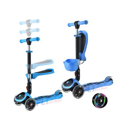 China Child China Factory Popular Kids Toy Foldable Kids Scooter With 3 Led Light Wheel for sale