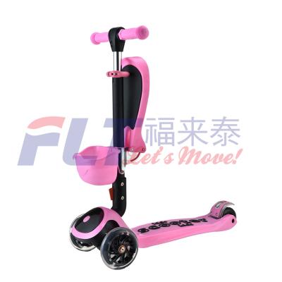 China Newest Design Child Princess Pink Baby Scooter 3 Wheels Balance Scooter For Kids With Led Light for sale