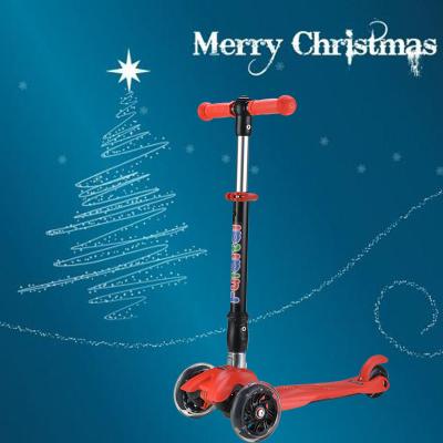 China 3 Wheel PU Aluminum Material Foldable Kids Scooter With Non-welding T-bar For Promotion for sale