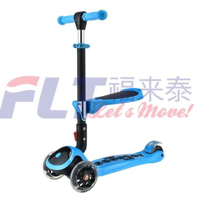 China PU new 3 in 1 foldable kids scooter with free seat installation for best gift for sale