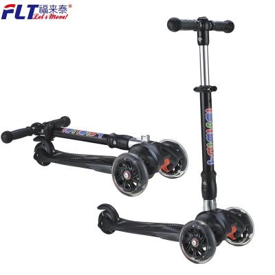 China Lightweight PU Kids LED Light Easy Foldable Ignition 3 Wheeled Scooter For Kids for sale