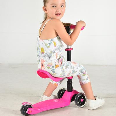 China New PU multifunctional smart kids scooter 2 in 1 with EN71 report for outdoor fun for sale