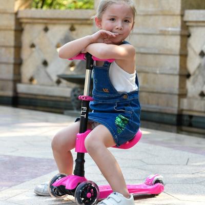 China PU FLY 2 in 1 Kick Scooter with Removable Seat Great for Kids and Toddlers Boys or Girls for sale