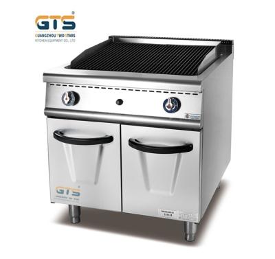 China Kitchen Equipment Gas Lava Rock Grill 800mm Stainless Steel BBQ Food Cooking Storage Ignition Hotels Supply Rangers series for sale