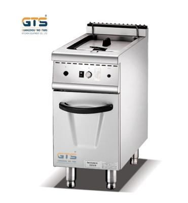 China Commercial 21L Potato Chips Chicken Crispy Fryer French Fries Deep Gas Fryer with Cabinet and Italian Regulator High Efficiency zu verkaufen