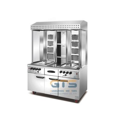 中国 Floor-Based Double 4 Burneres Gas Machine With Cabinet Modern Equipment Kitchen Product 販売のため