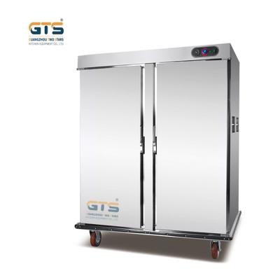 中国 Commercial Double Door Mobile Food Warming Cabinet with 22 layers kitchen stainless steel 2 doors Movable Hot air convection 販売のため