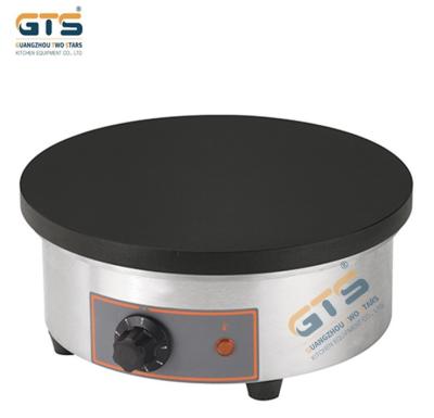 중국 Commercial Round Electric Crepe Maker Machine 380 mm Diameter Black Auto OEM Power Plate Parts Die Sales non-stick surface 판매용