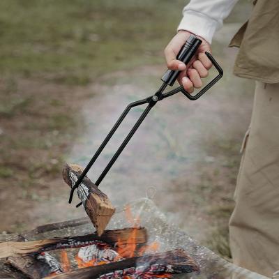 China Lightweight New Arrival Outdoor BBQ Charcoal Clip BBQ Hand Grip Extended Clip Carbon Wood Fire Tongs for sale