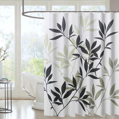 China Southwest European Style Household Bathroom Waterproof Floral Printed Shower Curtain for sale