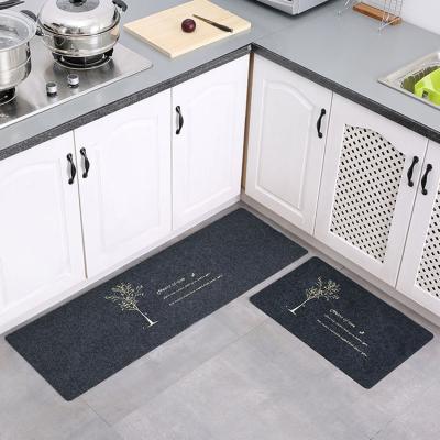 China High Quality Household Polyester Machine Weave Anti-Slip Waterproof Kitchen Floor Mats Washable for sale