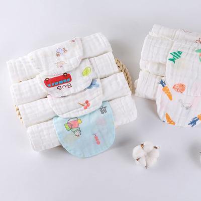 China 100% Cotton Infant Machine Made Sweat Bibs Towel Baby Infants Cartoon Absorbing Bibs for sale