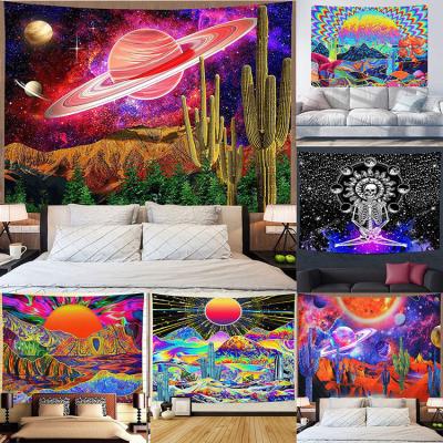 China Beautiful Psychedelic Dreamy Decorative Starry Sky Wall Decoraion Indoor Wall Tapestry For Household for sale