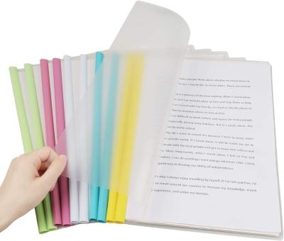 China Large Capacity Resume Presentation Organizer Binder Sliding Bar Transparent Binder Folders for sale