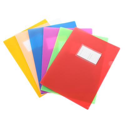 China Large Capacity High Transparent Clear Colorful Project Pockets Documents Folders L Type Jacket for sale