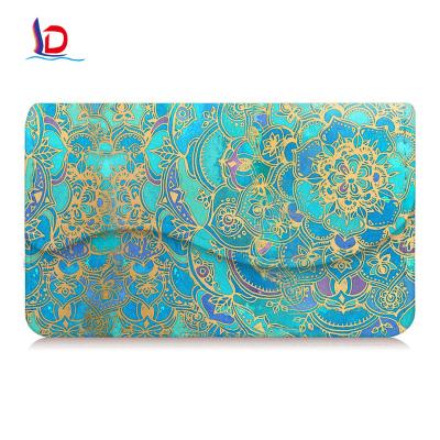 China Universal Handmade Premium Leather Printed Magnetic Closure Business Card Holder Wallet PU Card Case Organizer for sale