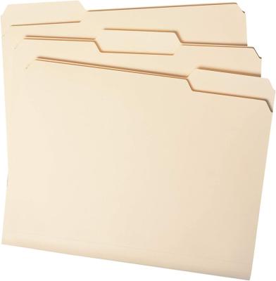 China Promotion\Business\Stationery Classic 1/3-Cut Tab File Folders School\Office Letter Size Assorted Positions Manila Folders for sale