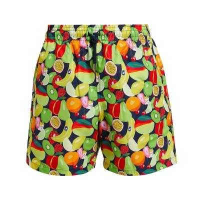 China Wholesale Custom Plus Size Luxury Recycled Swimwear Shorts Logo Men Summer Beach Shorts For Men's Swim Trunks Fruit Print Beach Wear for sale