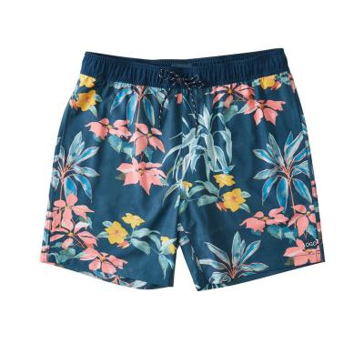 China Wholesale Custom Luxury Recycled Plus Size Beach Wear Swimwear Shorts Flower Printed Logo Men Summer Beach Shorts For Mens Swim Trunks for sale