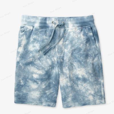 China Soft Breathable Terry Sweat Shorts French Logo Stretch Street Shorts Men Custom High Quality Anti-wrinkle Supplier Tie Dye Embroidery for sale