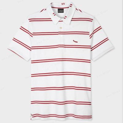 China Wholesale Custom 100% Cotton Neohope Logo Striped Graphic Printed Men's Anti-Wrinkle Sheath Men's T-shirt Shorts Streetwear Golf Polo Shirts for sale