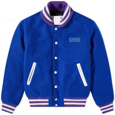 China Mens Varsity Letterman Unisex Casual Soft Jacket Customized by Chenille Letter Patchworks Fashion Streetwear Solid Color Waterproof Supplier for sale