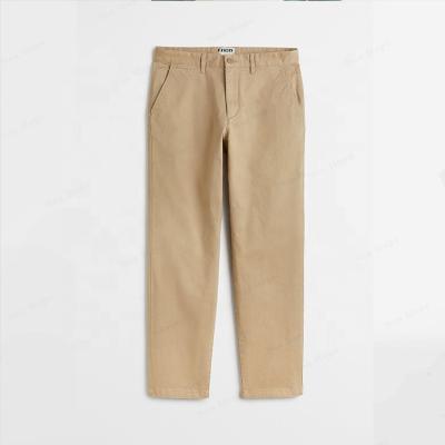 China Wholesale Custom High Quality Stretch Nylon Cotton Zipper Anti-Wrinkle Fashion Casual Khaki Men's Twill Pants Trousers Logo Wide Leg Men Trousers for sale