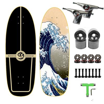 China Hot Selling Laier CX4 Surf Skateboard Carver Land Youth 7 Ply Wooden Surfskate for sale