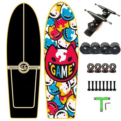 China Custom Youth LAIER 34inch Surf Skateboard Surfboard S7 Truck Surfskate for sale