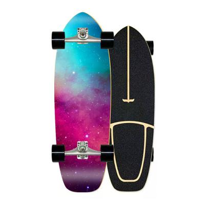 China Youth OEM custom 7 ply maple deck surf skate truck cx4 wooden craving skate surf skateboard for sale