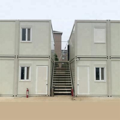 China Best selling modern low cost flatpack container house double 2 floor assemble 40ft hom with price for sale