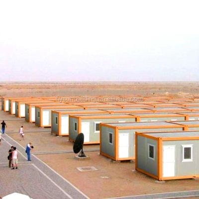 China Modern flat package container camp apartment 20ft office house for sale military sandwich panel home shelt isolation camp for sale