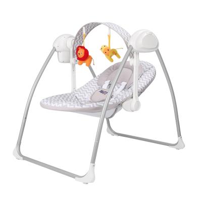 China Safety Comfortable Baby Rocker Chair Hot Sale Music Baby Swing Polyester Baby Carrier Electric Blue or Customer Color with EN Certification for 0-6 Months EN16232 for sale