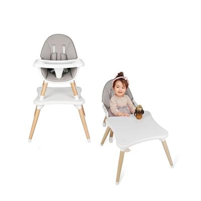 China Durable+Adjustable+Mobile wooden baby referee chair highchair baby feeding table and chair for sale