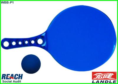 China Transparent Foam Soft Blue Beach Ball Racket / Paddle Ball Set for sale