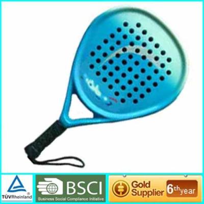 China Light Weight PU grip Blue Paddle Racket / training beach rackets bat for sale